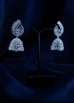 DazzleDrop Jhumki Earrings (Silver) EAR001594 - Image 2