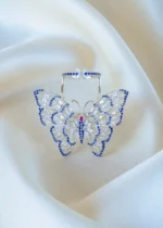 Dazzling Blue Flying Butterfly Ring (Silver) RING01389