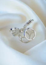 Dazzling Blue Flying Butterfly Ring (Silver) RING01389 - Image 3