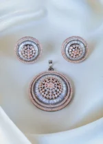 Dazzling Diamond Pendant Set (Dual Plated) PSET01358