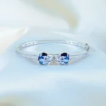 Designer Blue Saphire Bracelet (Silver) BRA001141