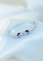Designer Blue Saphire Bracelet (Silver) BRA001141 - Image 2
