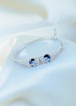 Designer Blue Saphire Bracelet (Silver) BRA001141 - Image 3