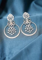 Designer Bow Earrings (Silver) EAR000503