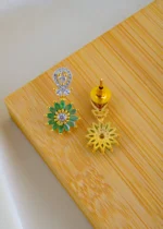 Designer Diamond Look Green Mangalsutra Set (Yellow Gold) MANG01521 - Image 3