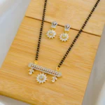 Designer Diamond Look Mangalsutra Set (Yellow Gold) MANG01519
