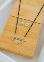 Designer Diamond Look Mangalsutra Set (Yellow Gold) MANG01519