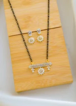 Designer Diamond Look Mangalsutra Set (Yellow Gold) MANG01519 - Image 2