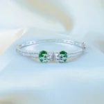 Designer Emerald Green Bracelet (Silver) BRA001140