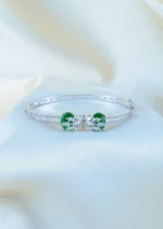Designer Emerald Green Bracelet (Silver) BRA001140