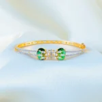 Designer Emerald Green Bracelet (Yellow Gold) BRA001139