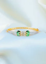 Designer Emerald Green Bracelet (Yellow Gold) BRA001139