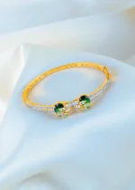 Designer Emerald Green Bracelet (Yellow Gold) BRA001139 - Image 2