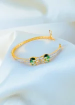 Designer Emerald Green Bracelet (Yellow Gold) BRA001139 - Image 3