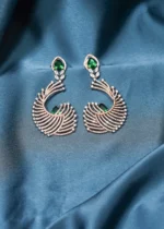 Designer Green Danglers (Dual Plating) EAR000498 - Image 2