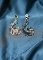 Designer Green Danglers (Dual Plating) EAR000498 - Image 3