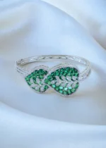 Designer Green Leaf Bracelet (Dual Plating) BRA001166 - Image 2