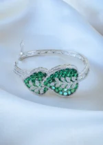 Designer Green Leaf Bracelet (Dual Plating) BRA001166 - Image 3