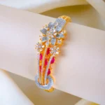 Designer Loop Ruby Bracelet (Yellow Gold) BRA001165
