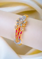 Designer Loop Ruby Bracelet (Yellow Gold) BRA001165