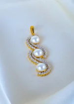 Designer Pearl Locket Set (Yellow Gold) PSET01354 - Image 2