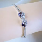 Designer Purple Bracelet (Silver) BRA001168