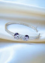 Designer Purple Bracelet (Silver) BRA001168 - Image 3