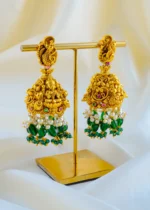 Devi Ratna jhumka (Antique Gold) EAR001610 - Image 2