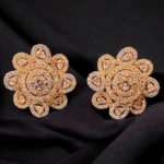 Diamomd Floral Studs (Yellow-Gold) EAR000075