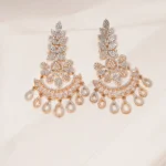 Diamond Chandbali Earrings (Yellow Gold) EAR000457