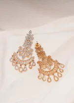 Diamond Chandbali Earrings (Yellow Gold) EAR000457 - Image 3