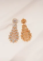 Diamond Classic Golden Earrings (Yellow Gold) EAR000456 - Image 2