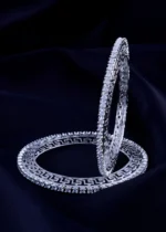 Diamond Dust 10 Pointer Bangles (Silver) BAN001964 - Image 2