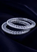Diamond Dust 10 Pointer Bangles (Silver) BAN001964 - Image 3