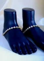 Diamond Flower Payal (Yellow Gold) ANK000835 - Image 2