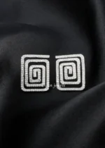 Diamond Geometric Pattern Earrings (Silver) EAR002457