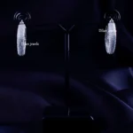 Diamond Glow Square Earrings (Silver) EAR002254