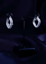 Diamond Glow Square Earrings (Silver) EAR002254 - Image 2
