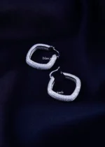 Diamond Glow Square Earrings (Silver) EAR002254 - Image 3
