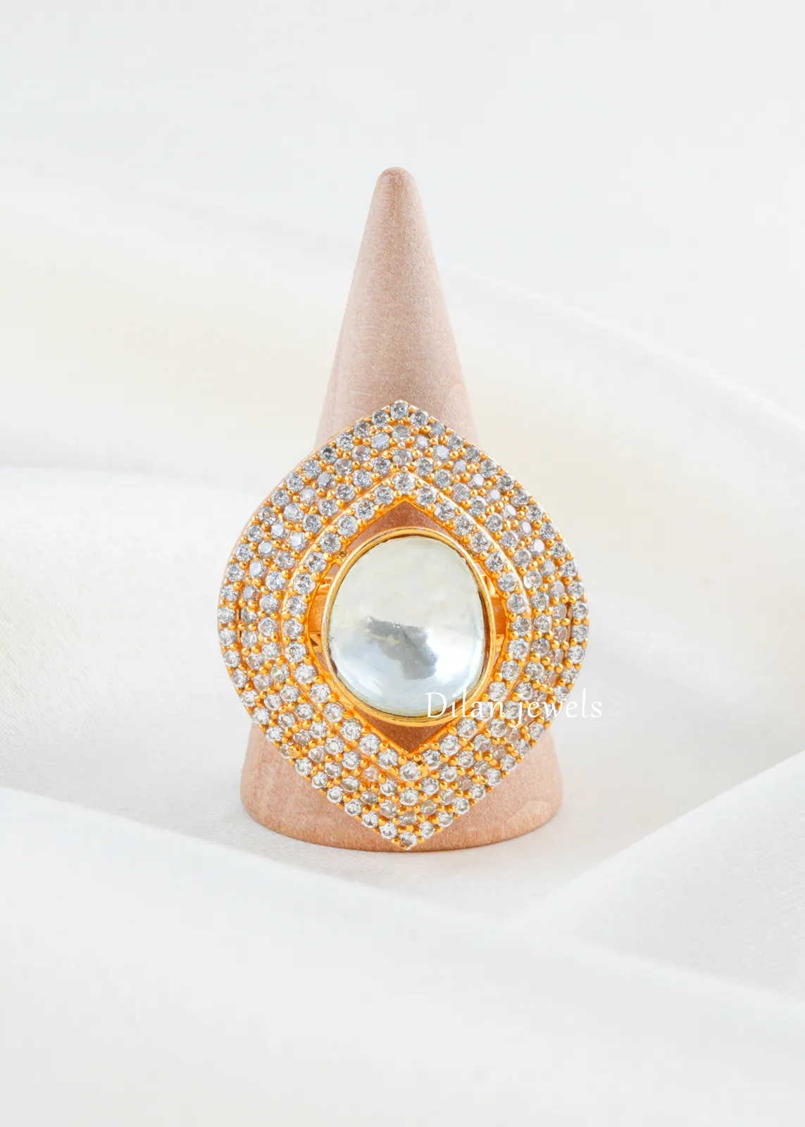 Diamond-Kite-Cocktail-Ring-Yellow-Gold-RING02500a Diamond-Kite Cocktail Ring (Yellow Gold) RING02500 - Image 1
