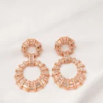 Diamond Look Danglers (Antique Gold) EAR000704
