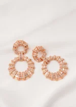 Diamond Look Danglers (Antique Gold) EAR000704 - Image 2