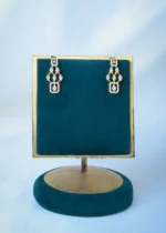 Diamond Look Necklace set (Yellow Gold) NEC001093 - Image 3