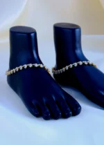 Diamond Look Payal (Yellow Gold) ANK000834 - Image 2