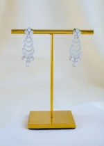 Diamond Mist Necklace Set (Silver) NEC001797 - Image 3