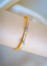 Diamond Sleek Pacheli Bracelet (Yellow Gold) BRA001253