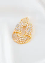 Diamond Wave Elegance Pendant Set (Yellow Gold) PSET02595 - Image 2