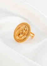 Divine Ganesha Coin Ring (Yellow Gold) RING02501 - Image 2