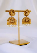 Divya Kruti Jhumka (Antique Gold) EAR002095 - Image 2