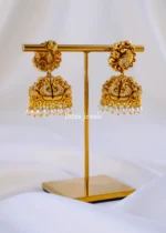 Divya Kruti Jhumka (Antique Gold) EAR002095 - Image 3